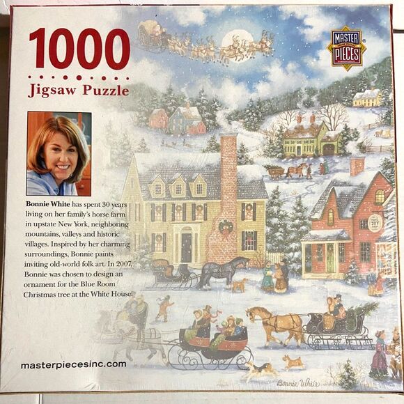 MasterPieces jigsaw puzzle; Christmas Eve Fly By by Bonnie White; 1000 pcs NEW! - Picture 4 of 5